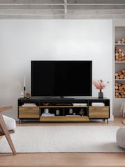 Natural Jefferson Pine Up to 80 inch TV Stand - Image 3 of 10