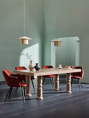MADE.COM Dusky Mauve Pink Cora 6 Seater Dining Table - Image 1 of 4