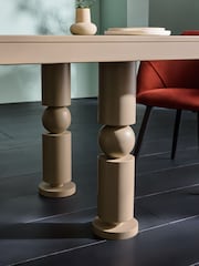 MADE.COM Dusky Mauve Pink Cora 6 Seater Dining Table - Image 4 of 4