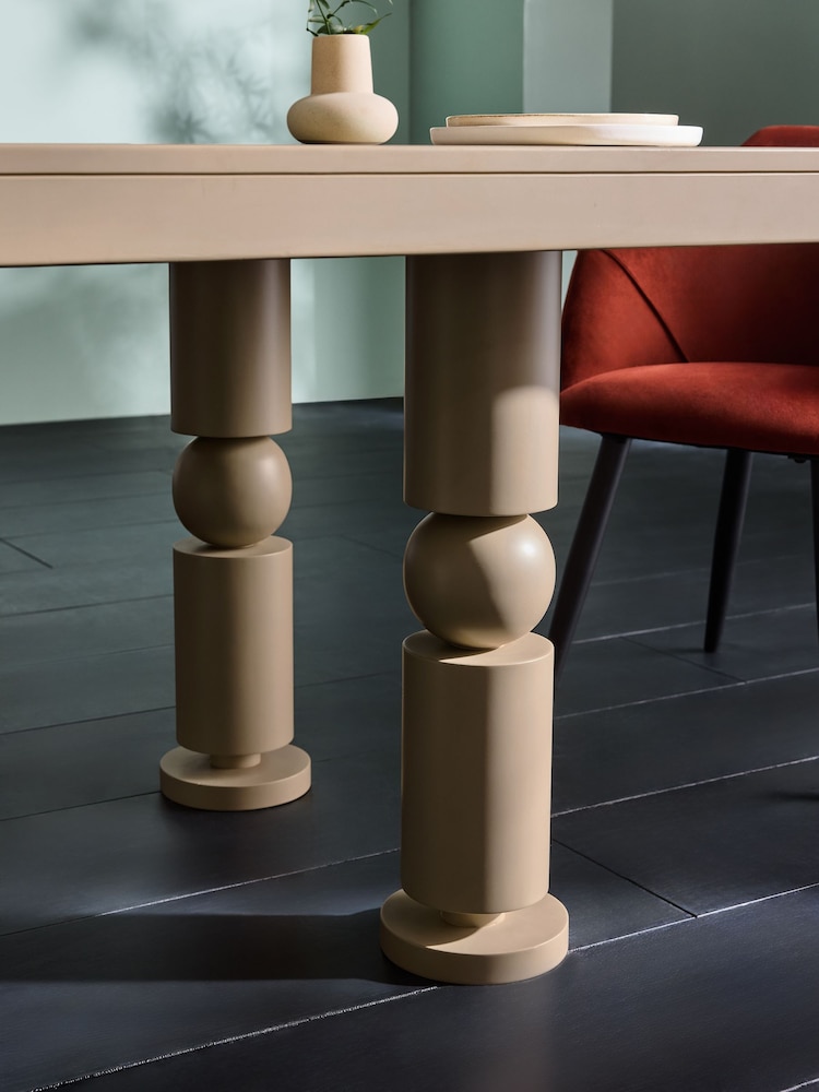 MADE.COM Dusky Mauve Pink Cora 6 Seater Dining Table - Image 4 of 4