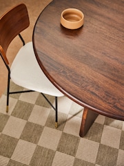MADE.COM Dark Mango Wood Arlo 4 Seater Round Dining Table - Image 2 of 3