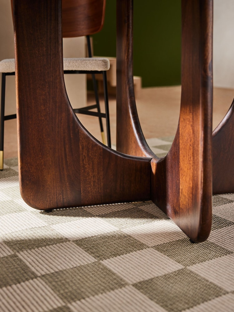 MADE.COM Dark Mango Wood Arlo 4 Seater Round Dining Table - Image 3 of 3