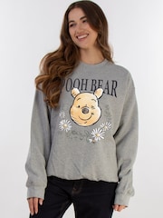 Brands In Grey Disney Winnie The Pooh Bear Sweat Top - Image 1 of 5