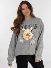 Brands In Grey Disney Winnie The Pooh Bear Sweat Top - Image 2 of 5