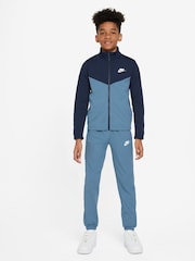 Nike Light Blue Poly Tracksuit - Image 1 of 10
