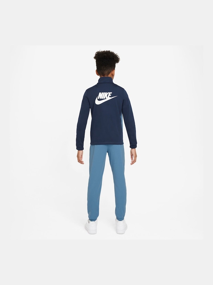 Nike Light Blue Poly Tracksuit - Image 2 of 10