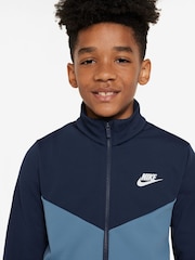 Nike Light Blue Poly Tracksuit - Image 3 of 10