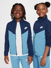 Nike Light Blue Poly Tracksuit - Image 4 of 10