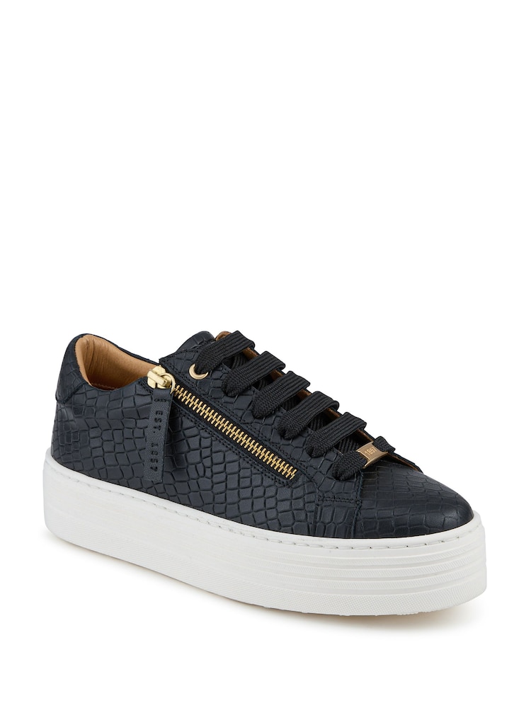 Azul oscuro - Zapatillas de plataforma de piel Amaliada de Jones Bootmaker - Imagen 2 de 5 Azul oscuro - Zapatillas de plataforma de piel Amaliada de Jones Bootmaker - Imagen 2 de 5