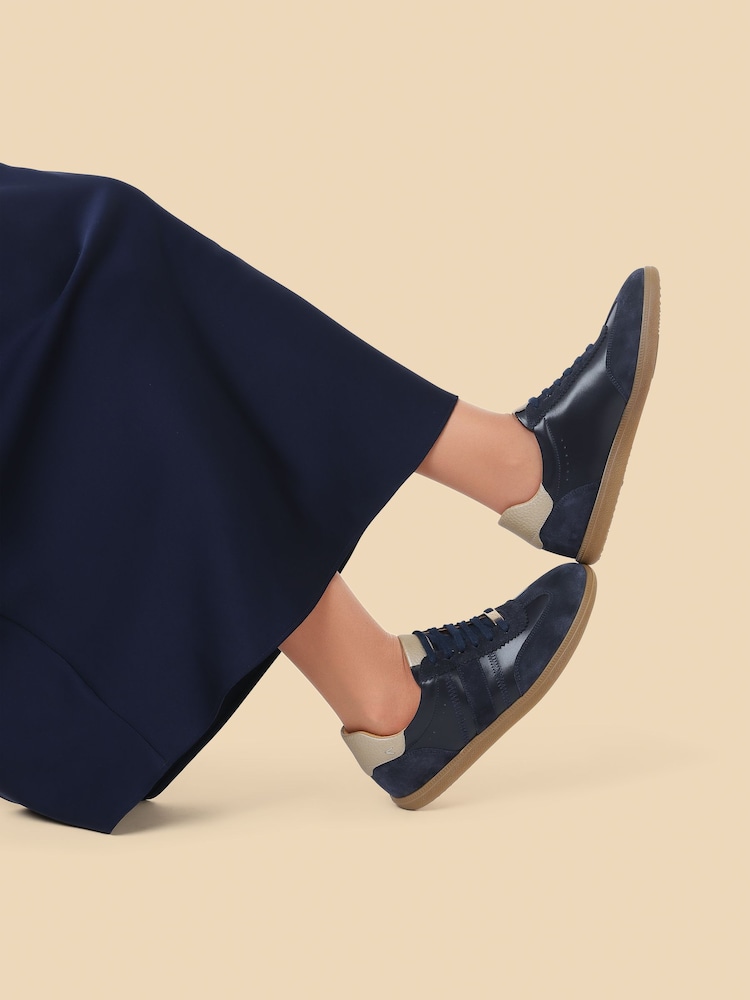Jones Bootmaker Blue Artea Leather Trainers - Image 1 of 6 Jones Bootmaker Blue Artea Leather Trainers - Image 1 of 6