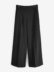 Black Tailored Crepe Super Wide Trousers - Image 5 of 6