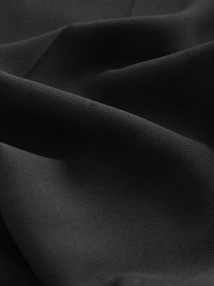 Black Tailored Crepe Super Wide Trousers - Image 6 of 6