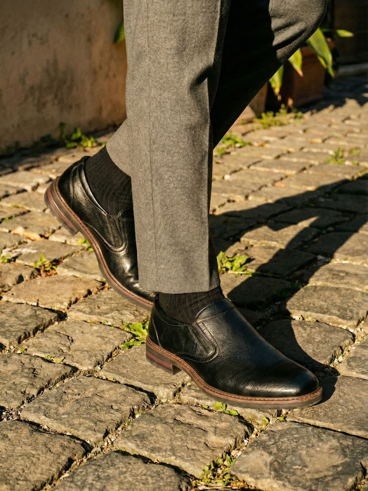 Novo Black Nate Smart Casual Slip On Shoes - Image 1 of 3