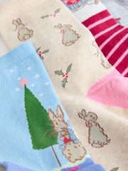 Christmas Peter Rabbit Licensed Ankle Socks 4 Pack - Image 6 of 7