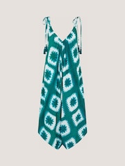 Monsoon Blue Malia Artisanal Print Culotte Jumpsuit - Image 4 of 4