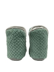 Dunlop Green Ladies Waffle Bootee Slippers - Image 3 of 4
