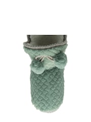Dunlop Green Ladies Waffle Bootee Slippers - Image 4 of 4