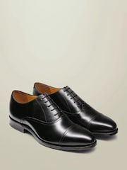 Charles Tyrwhitt Black Leather Oxford Shoes - 5суретінің 3 суреті