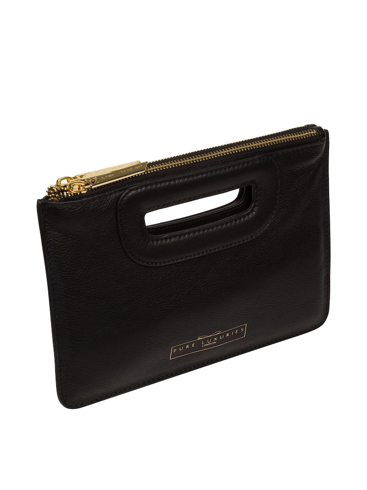 Negro - Bolso clutch de cuero Esher de Pure Luxuries London - Imagen 6 de 6 Negro - Bolso clutch de cuero Esher de Pure Luxuries London - Imagen 6 de 6