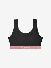 Black Sparkle Elastic Scoop Crop Top 3 Pack (5-16yrs) - Image 2 of 5