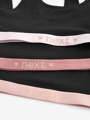 Black Sparkle Elastic Scoop Crop Top 3 Pack (5-16yrs) - Image 5 of 5