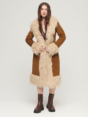 Удлиненная куртка из искусственного меха Superdry - Изображение 1 из 10