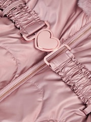 Rosa - Monsoon Metallic Med belte Puffer Coat - Bilde 3 av 3