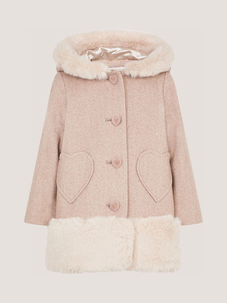 Monsoon Baby Faux Fur Heart Coat - Larawan 2 ng 3 Monsoon Baby Faux Fur Heart Coat - Larawan 2 ng 3