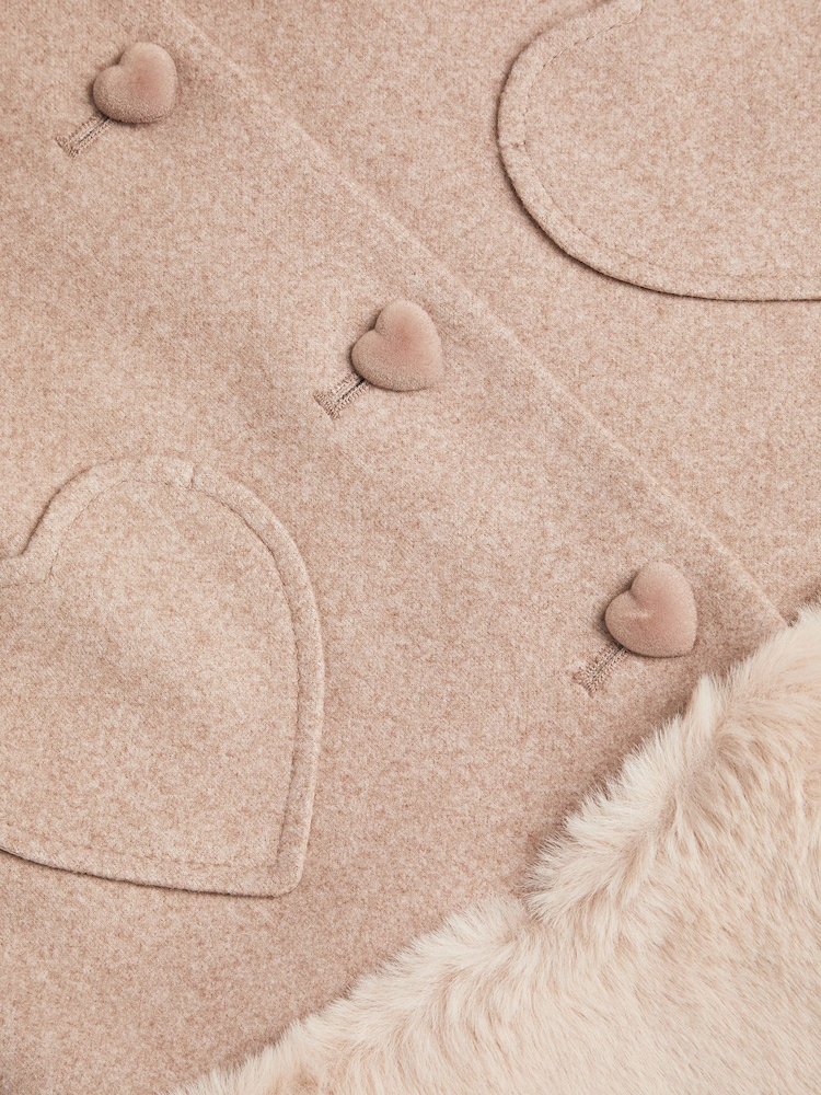 Monsoon Baby Faux Fur Heart Coat - Larawan 3 ng 3 Monsoon Baby Faux Fur Heart Coat - Larawan 3 ng 3