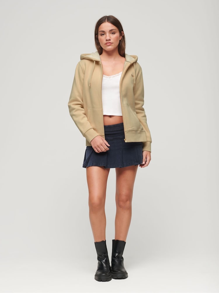 سترة هودي مبطنة فرو صناعي بسحاب Essential من Superdry - Image 1 of 5 سترة هودي مبطنة فرو صناعي بسحاب Essential من Superdry - Image 1 of 5