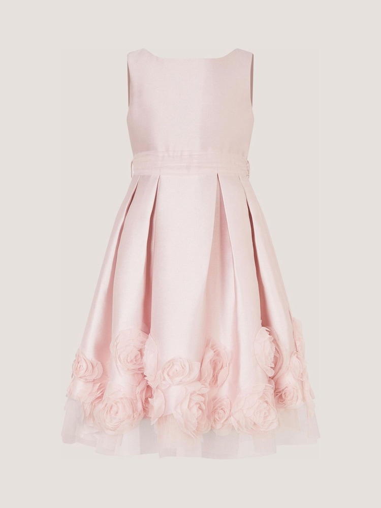 Monsoon Pink Appliqué Rose Party Dress - Image 2 of 3 Monsoon Pink Appliqué Rose Party Dress - Image 2 of 3