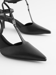 Black Regular/Wide Fit Forever Comfort® With Motionflex Hardware T Bar Kitten Heels - Image 7 of 9