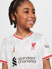 Nike White Kids Liverpool Replica Football Kit - Image 8 of 15