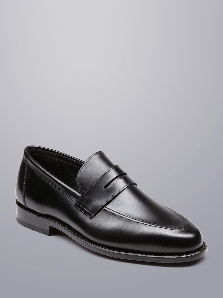 Charles Tyrwhitt Black Black Leather Penny Loafer - Image 2 of 4 Charles Tyrwhitt Black Black Leather Penny Loafer - Image 2 of 4