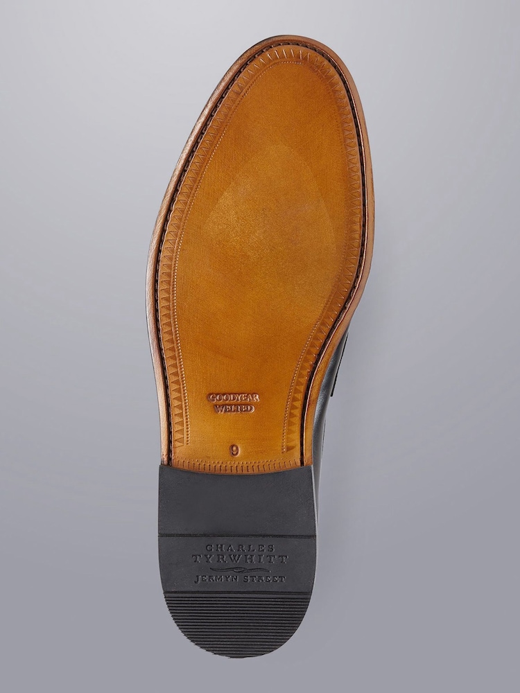 Charles Tyrwhitt Black Black Leather Penny Loafer - Image 4 of 4 Charles Tyrwhitt Black Black Leather Penny Loafer - Image 4 of 4