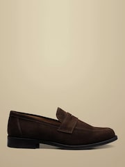 Charles Tyrwhitt Brown Suede Penny Loafers - Image 1 of 4