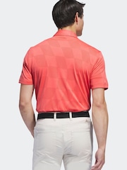 adidas Golf Orange Ultimate365 Textured Polo Shirt - Image 2 of 7