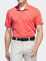 adidas Golf Orange Ultimate365 Textured Polo Shirt - Image 3 of 7