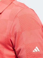 adidas Golf Orange Ultimate365 Textured Polo Shirt - Image 5 of 7