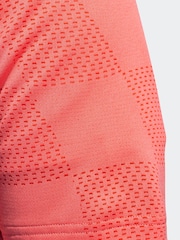 adidas Golf Orange Ultimate365 Textured Polo Shirt - Image 6 of 7