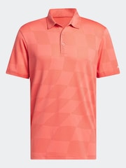 adidas Golf Orange Ultimate365 Textured Polo Shirt - Image 7 of 7