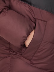 Nike Burgundy Red Synthetic Fill Hooded Jacket - Image 6 of 7