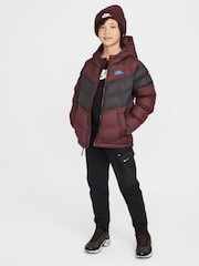Nike Burgundy Red Synthetic Fill Hooded Jacket - Image 7 of 7