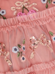 Rochie Monsoon Mon Cheri cu broderie florală din plasă - Imaginea 3 din 3