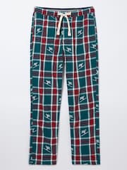 FatFace Green Ski Jacquard Pyjama Trousers - Image 4 of 4