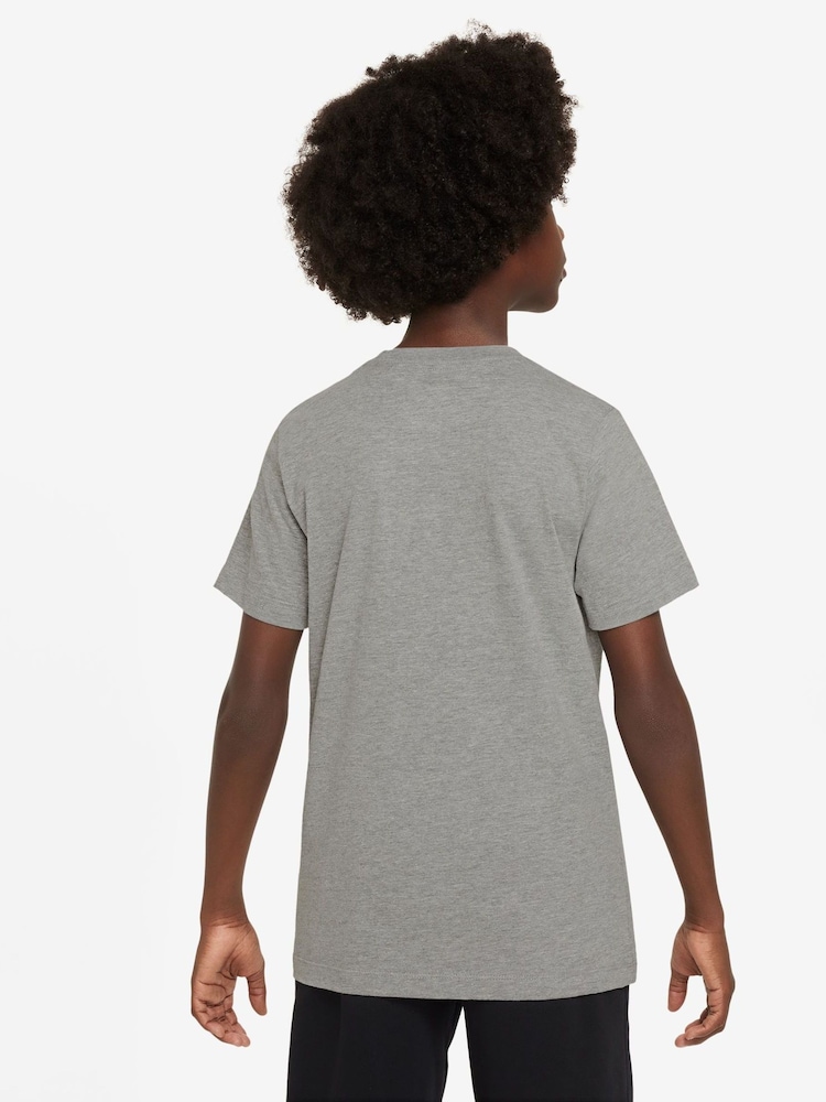 Nike Grey Marl HBR Logo 100% Cotton T-Shirt - Image 2 of 4