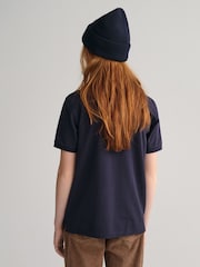 GANT Blue Shield Logo 100% Cotton Polo Shirt - Image 2 of 4