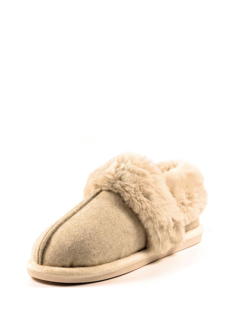 Lunar Ember Faux Fur Trim Slippers - Image 2 of 9 Lunar Ember Faux Fur Trim Slippers - Image 2 of 9