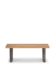 Julian Bowen Oak Brooklyn Oak Bench - Image 3 of 4