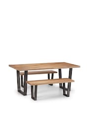 Julian Bowen Oak Brooklyn Oak Bench - Image 4 of 4